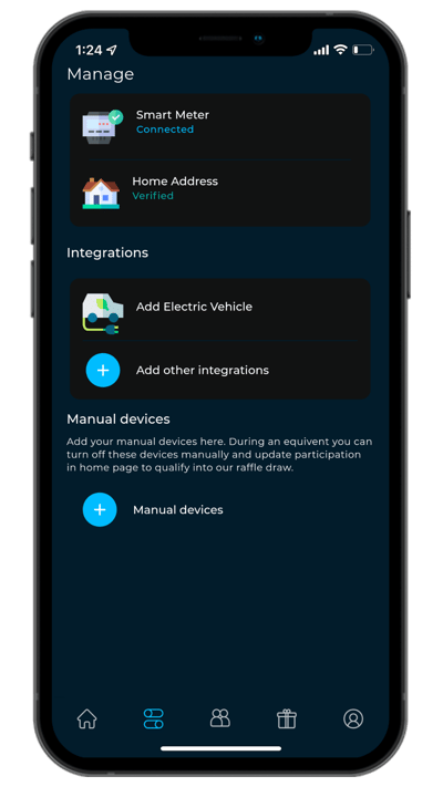 EQ App - Manage Tab - SM Connected