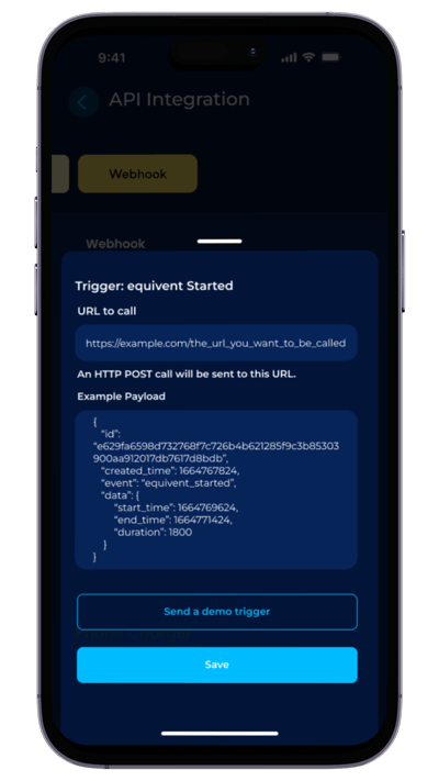EQ App Refresh - API Integration - Webhook - Pop Up
