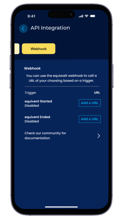 EQ App Refresh - API Integration - Webhook