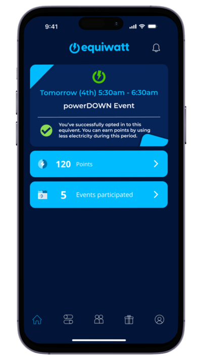 EQ App Refresh - Home page - opted into event