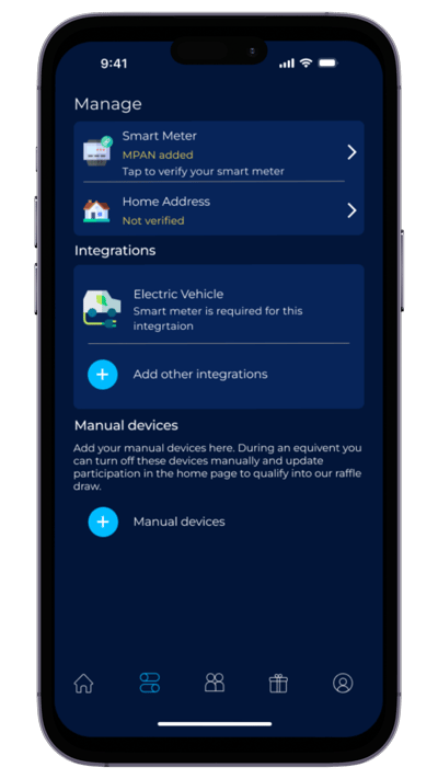 EQ App Refresh - Manage page - MPAN added - address not verified