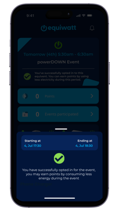 EQ App Refresh - Opted in pop up