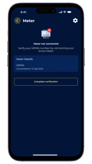EQ App Refresh - Smart Meter Settings Screen