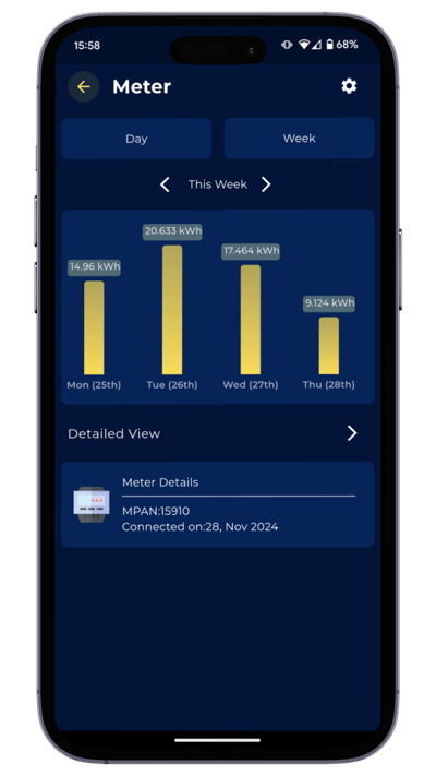 EQ App Refresh - Smart Meter Stats Screen