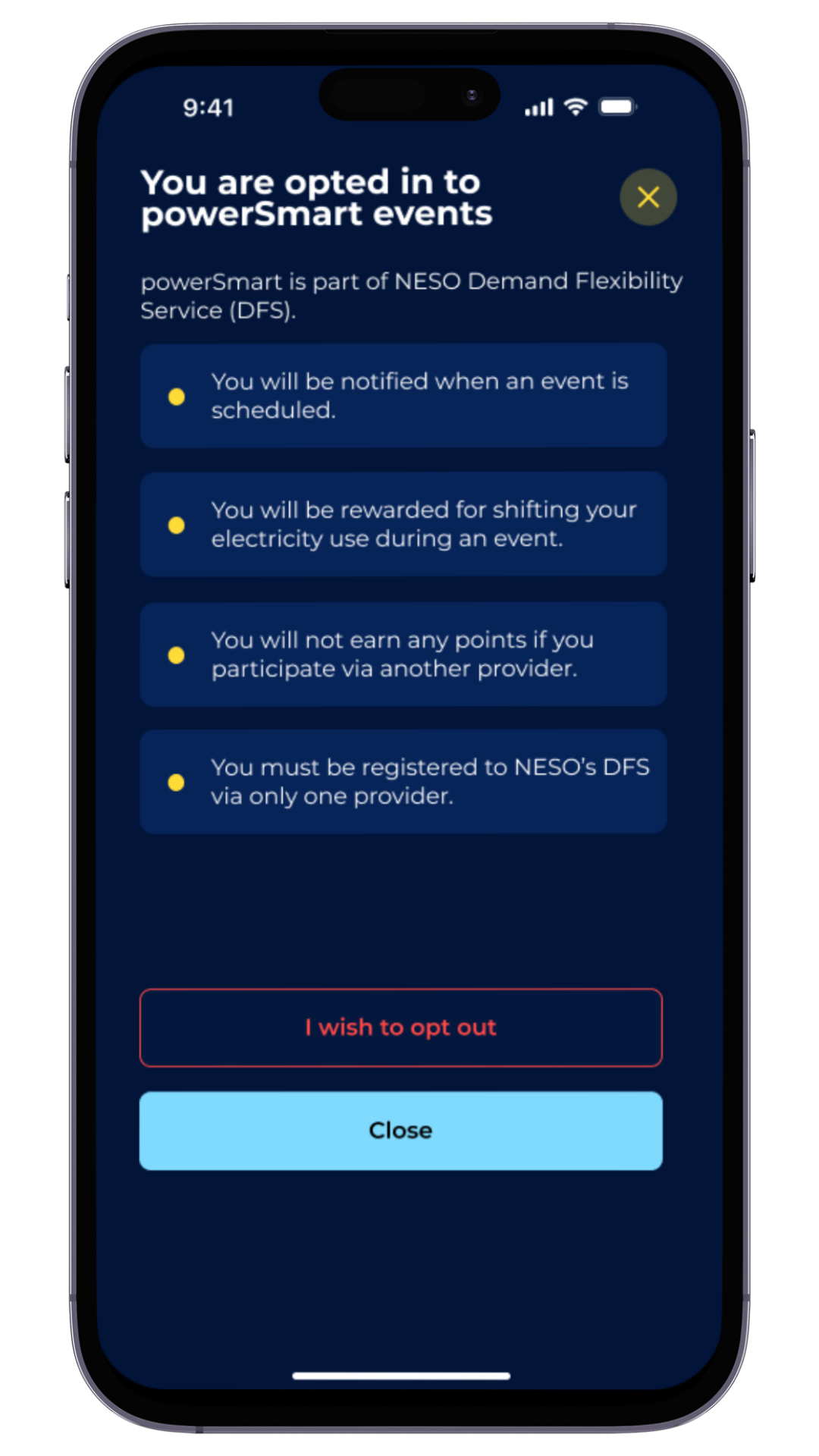 EQ App Refresh - Settings page