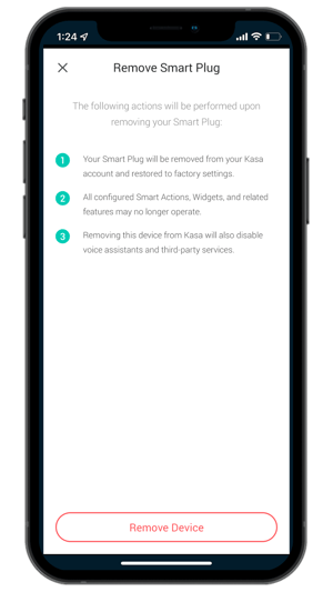 Kasa device deletion